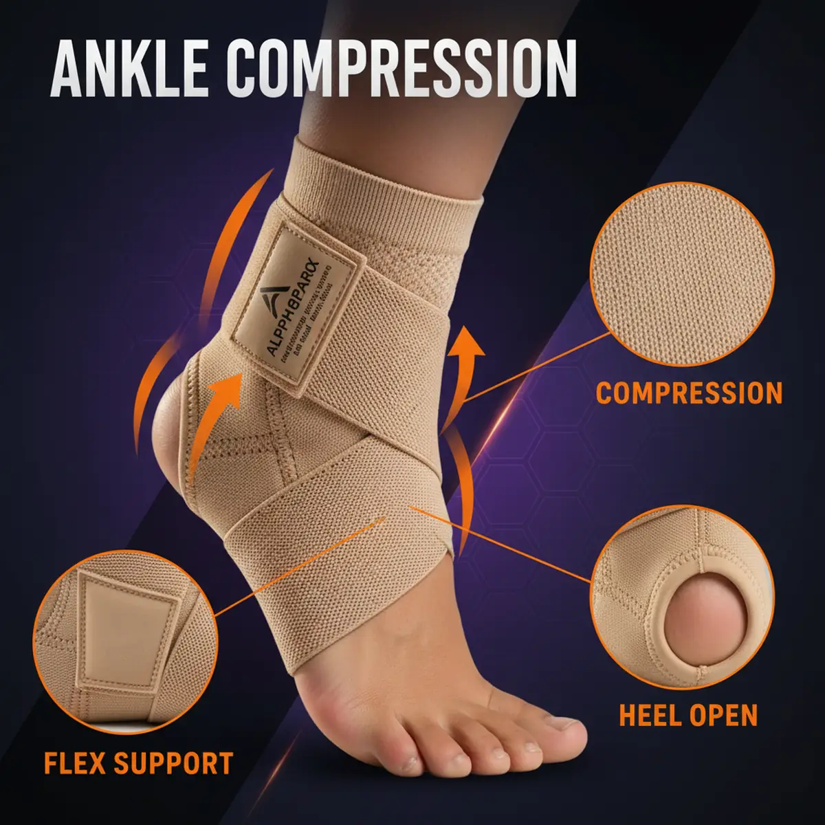 alphagearx-bd-alpha-pro-compression-ankle-brace-price-bd.webp Alpha Pro Compression Ankle Brace by AlphagearX BD for joint stability and injury recovery in Bangladesh.