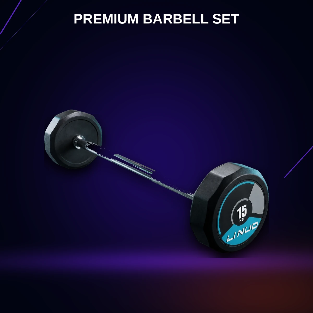 Premium Barbell Set heavy-duty barbell and weight plates by AlphagearX BD for home gym strength training in Bangladesh.