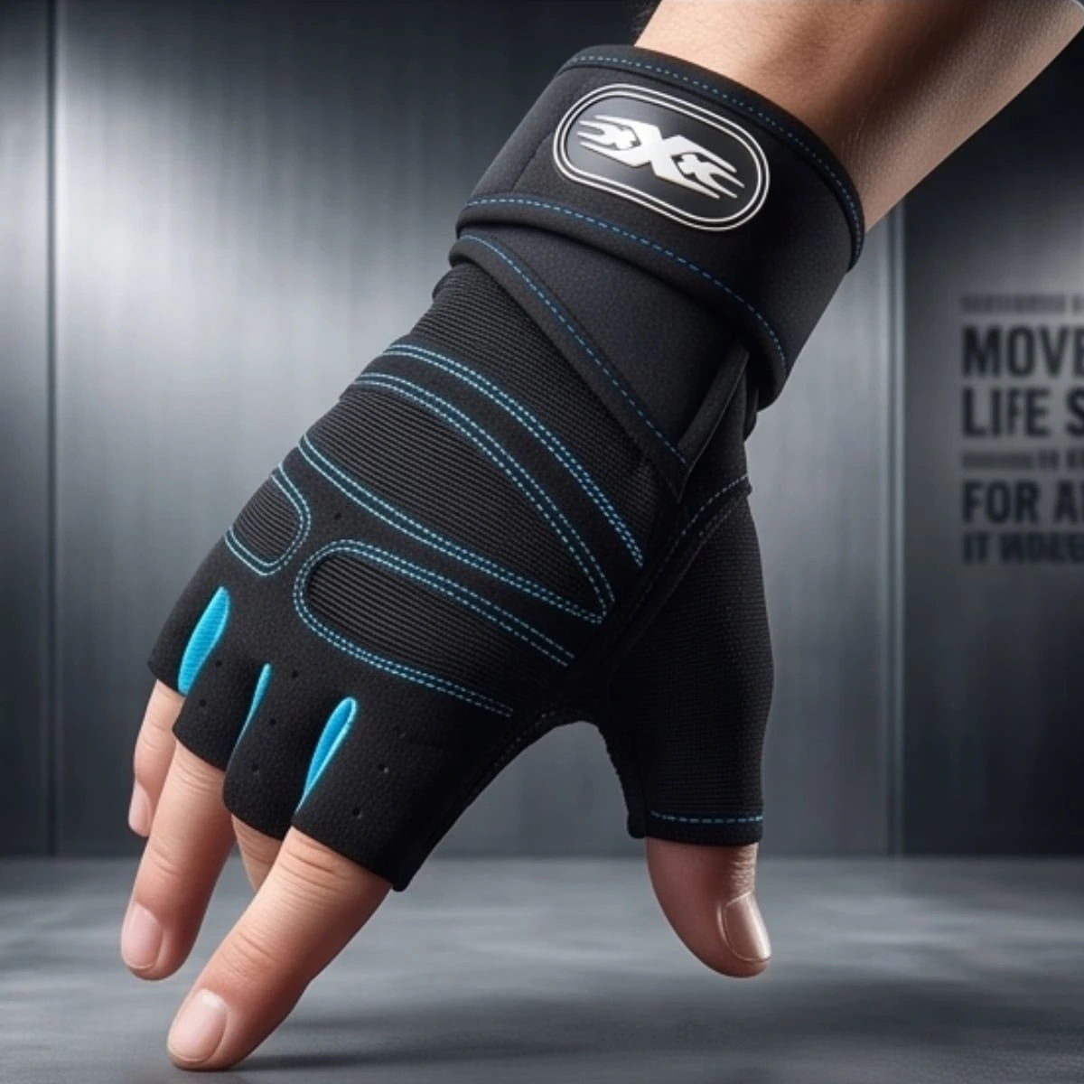 Alpha X-Grip Weightlifting Gloves by AlphagearX BD for palm protection and heavy lifting in Bangladesh.