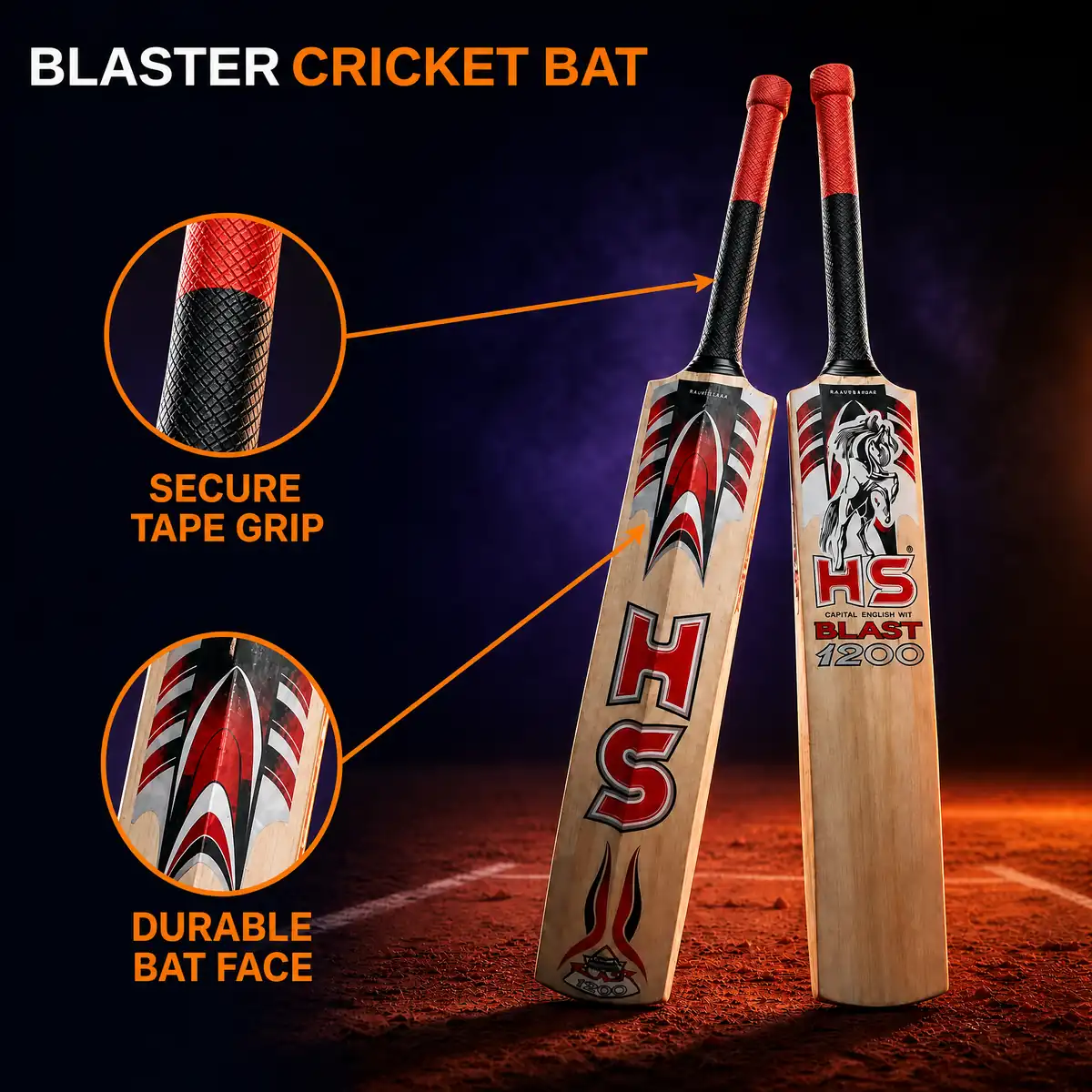 Blaster Cricket Tape Tennis Bat by AlphagearX BD for powerful tape-ball cricket in Bangladesh.