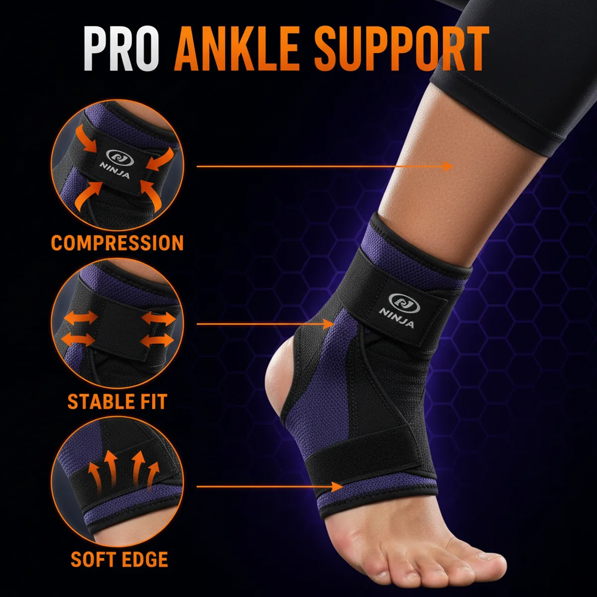 alphagearx-bd-compression-pro-support-price-bd.webp Compression Pro Support ankle brace by AlphagearX BD for advanced sports safety in Bangladesh.