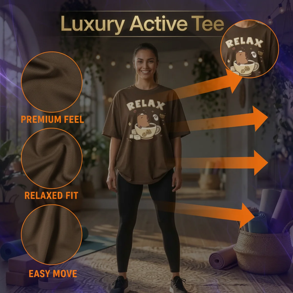 Luxury Active Tee by AlphagearX BD for yoga, gym & everyday training in Bangladesh.