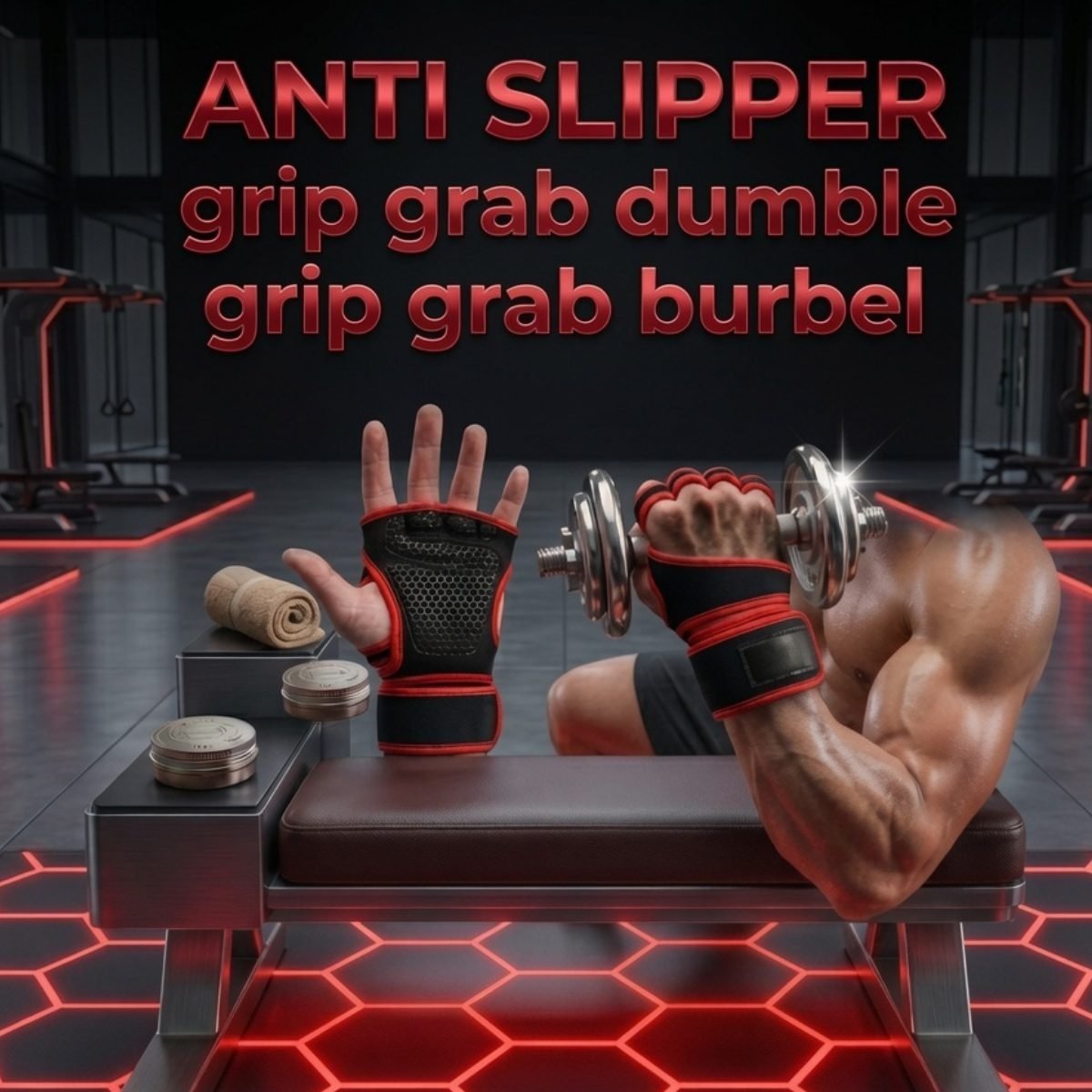 Premium Anti-Slip Lifting Gloves & Wrist Support