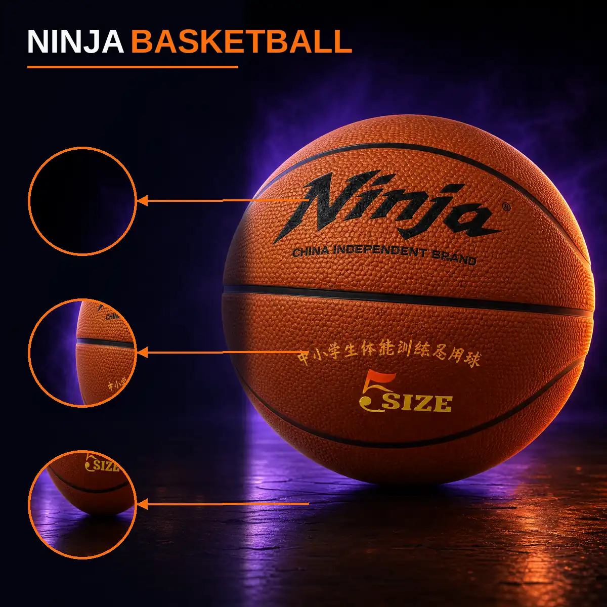Official Ninja Basketball by AlphagearX BD for indoor & outdoor basketball training in Bangladesh.