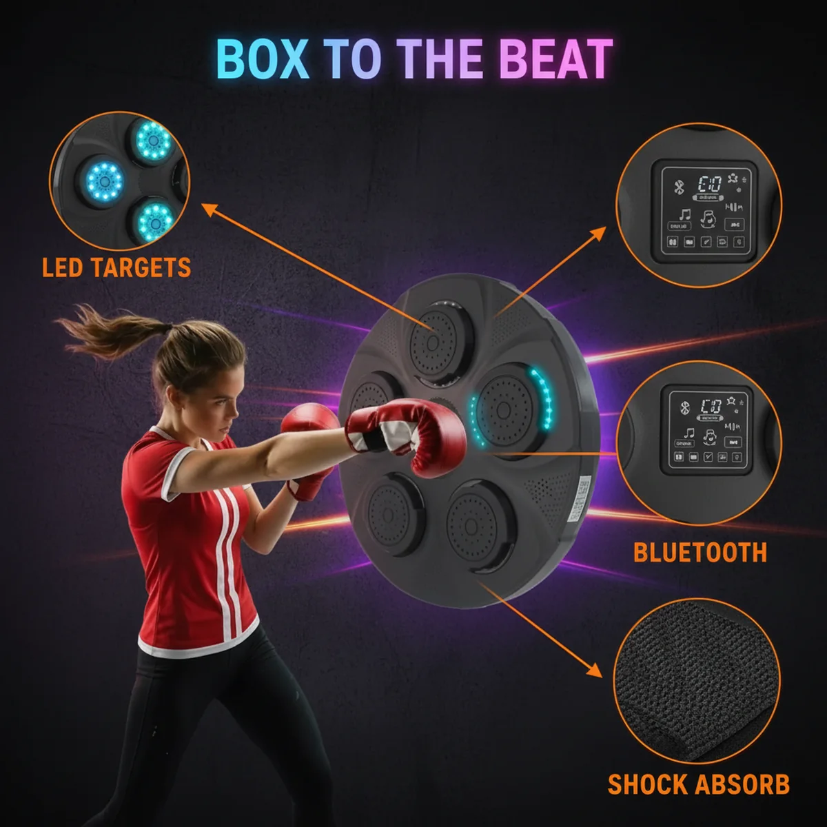 Smart Music Boxing Machine by AlphagearX BD for interactive fitness training in Bangladesh.