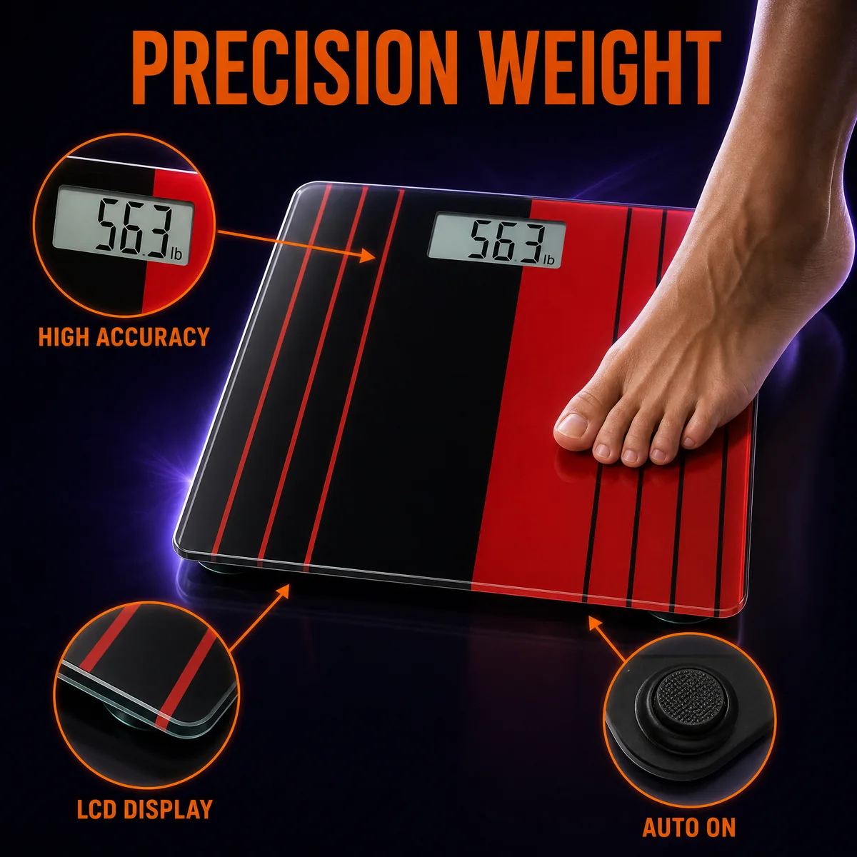 Premium Digital Body Weight Scale by AlphagearX BD for Accurate Weight Tracking in Bangladesh.