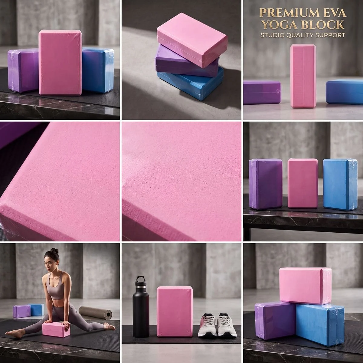 Alpha High-Density EVA Yoga Block by AlphagearX BD for balance support and deep stretching in Bangladesh.