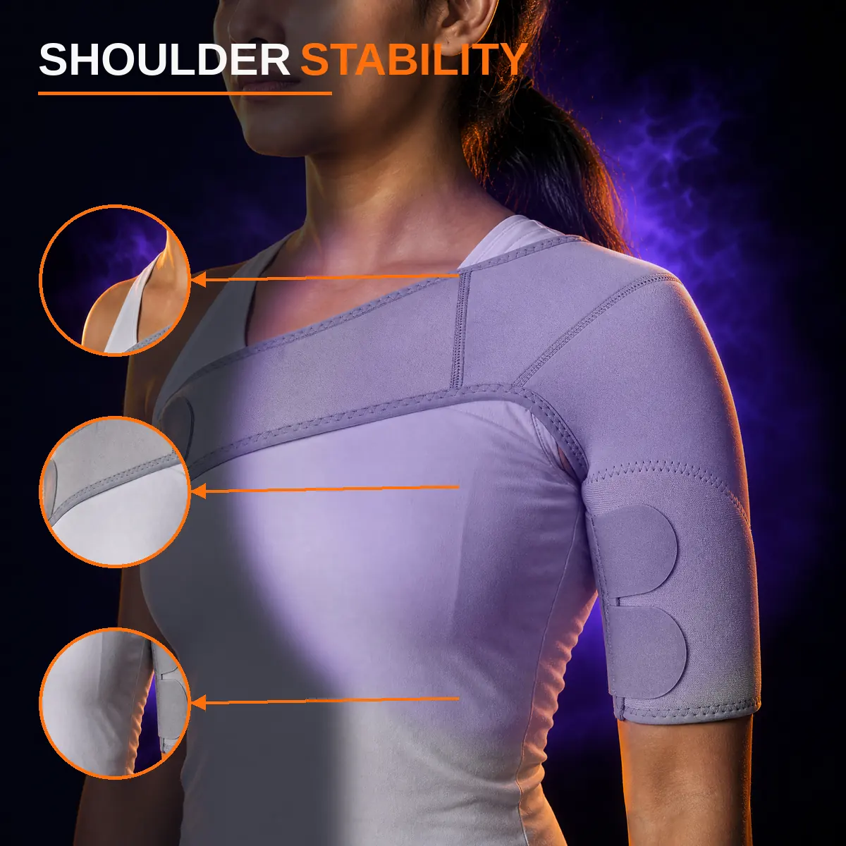 Adjustable Shoulder Support Brace by AlphagearX BD for shoulder stability and injury recovery in Bangladesh.