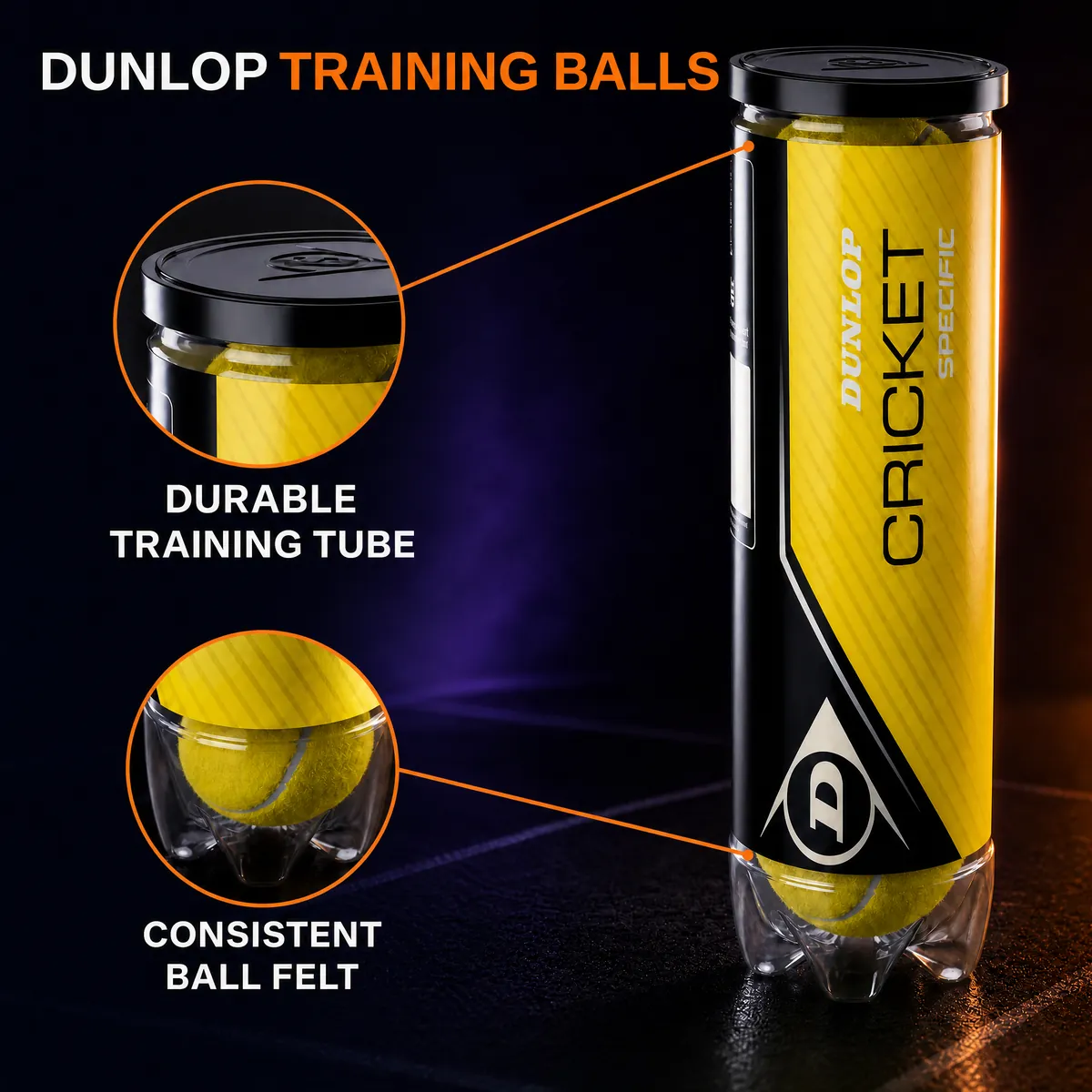 Dunlop Cricket Specific Training Balls by AlphagearX BD for indoor and net practice in Bangladesh.
