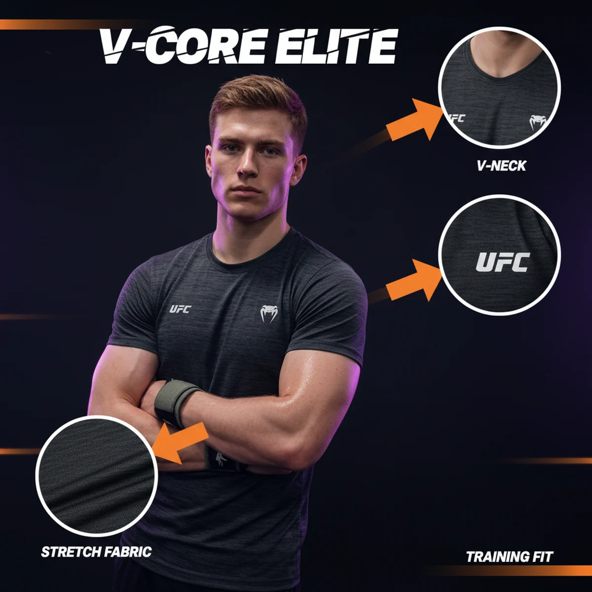 Gymshark x Venum V-Core Elite T-Shirt Green by AlphagearX BD for High-Performance Training in Bangladesh.