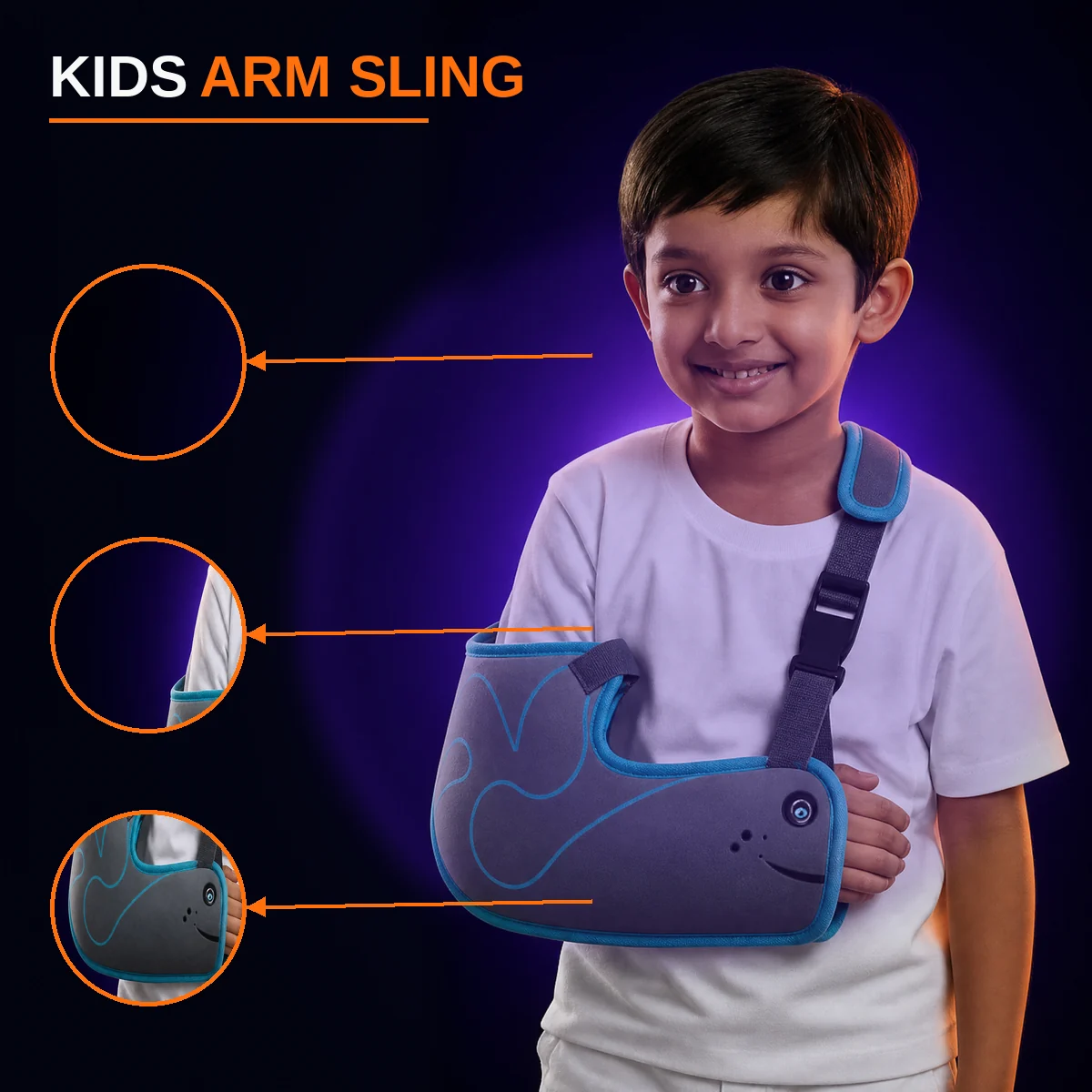 Pediatric Kids Arm Sling by AlphagearX BD for arm support and fracture recovery in Bangladesh. Kids Arm Sling Pouch