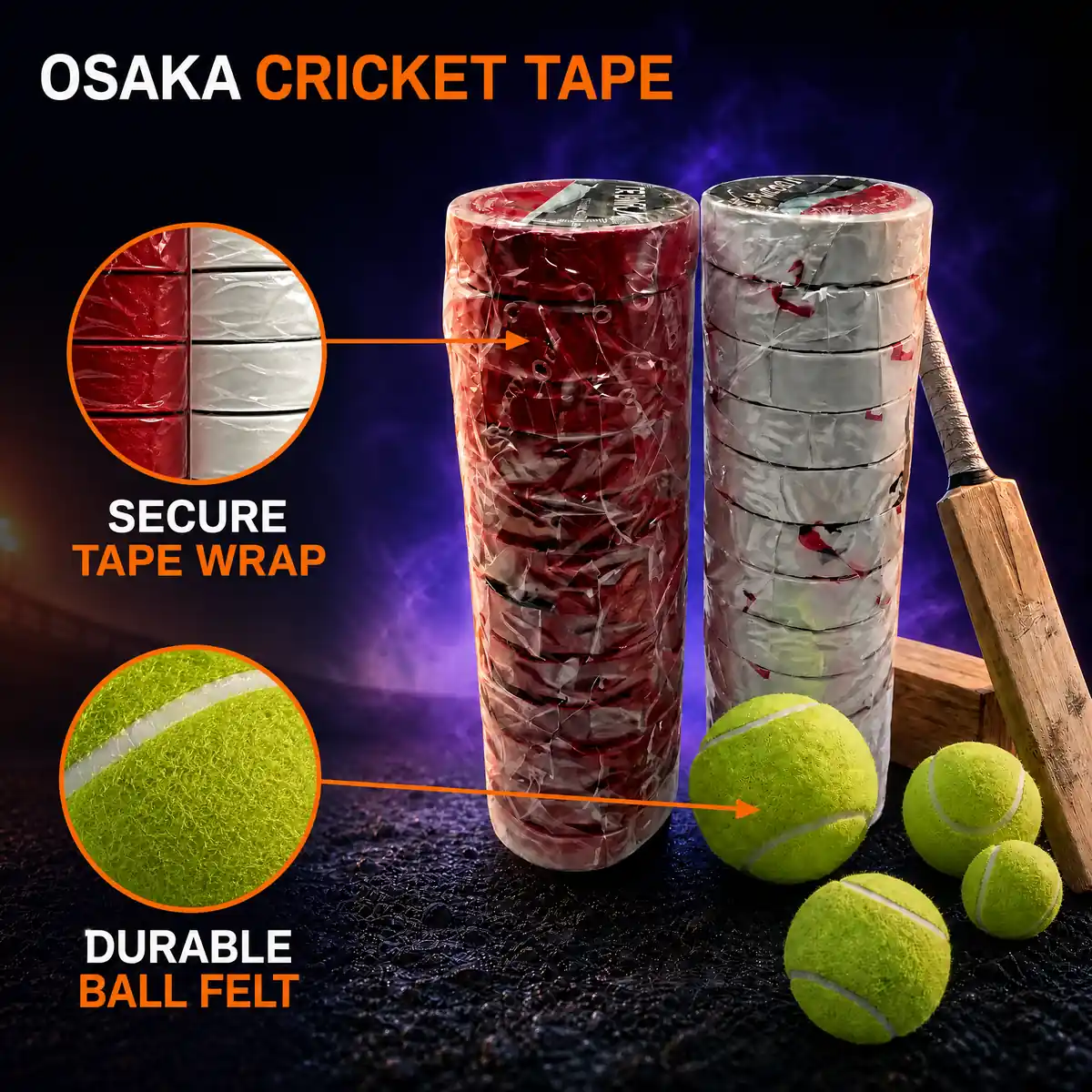 Premium Osaka Tape by AlphagearX BD for Tape Tennis Cricket in Bangladesh.