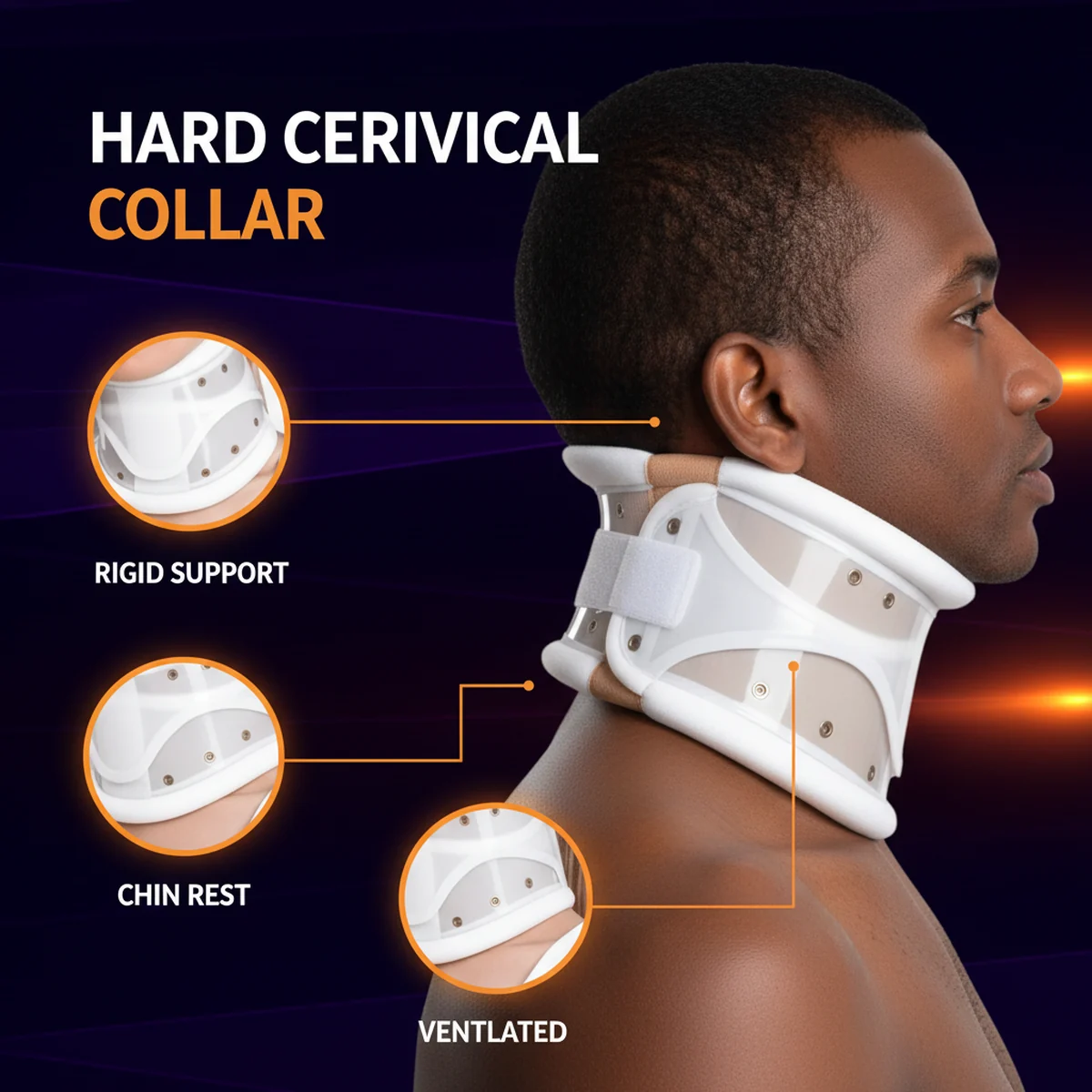 Hard Cervical Collar by AlphagearX BD for Neck Support and Injury Recovery in Bangladesh.