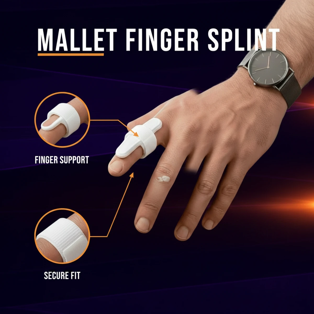 Premium Mallet Finger Splint by AlphagearX BD for rapid injury recovery and joint immobilization in Bangladesh.