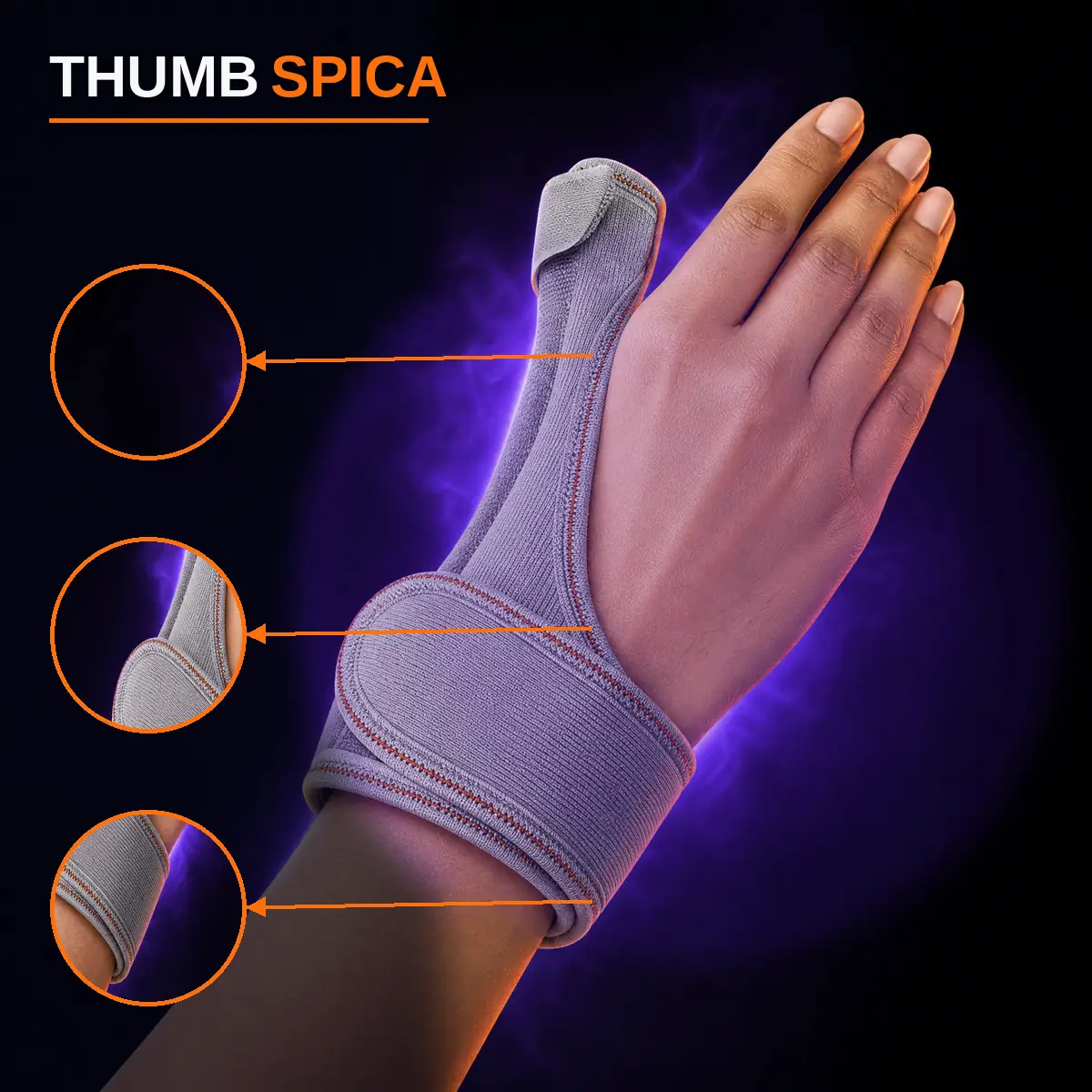 Premium Thumb Spica Splint Brace by AlphagearX BD for wrist and thumb joint support in Bangladesh.