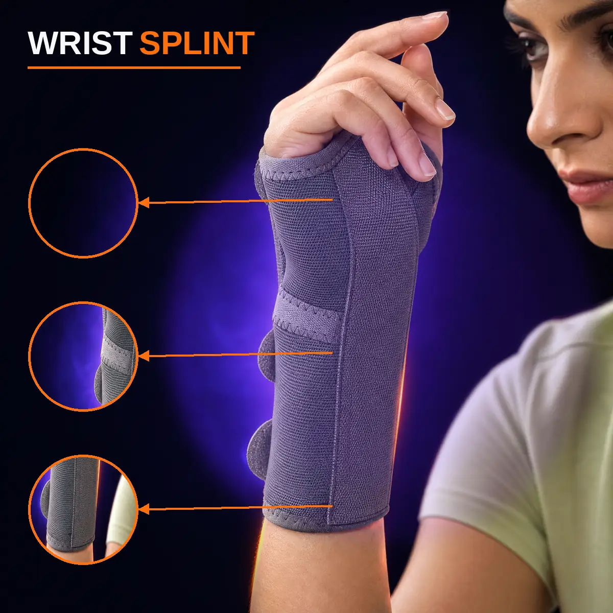 Premium Wrist Splint Brace by AlphagearX BD for targeted elbow stabilization and injury recovery in Bangladesh.
