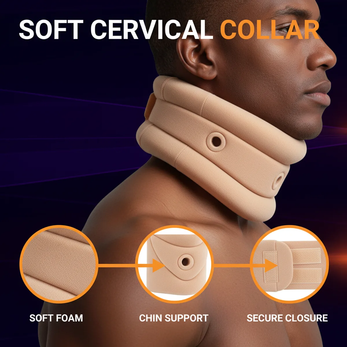 soft-cervical-collar-neck-support Soft Cervical Collar Neck Brace by AlphagearX BD for neck pain relief and recovery support in Bangladesh.