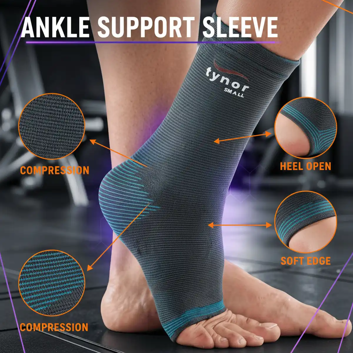 Tynor Ankle Support Sleeve by AlphagearX BD for joint stability and pain relief in Bangladesh.