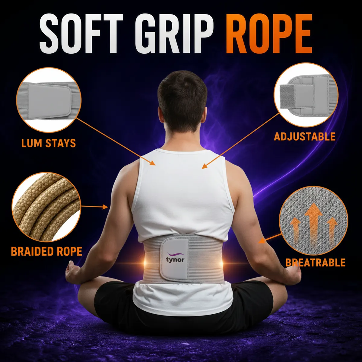 Tynor Lumbar Support Belt by AlphagearX BD for lower back pain relief and heavy lifting in Bangladesh.