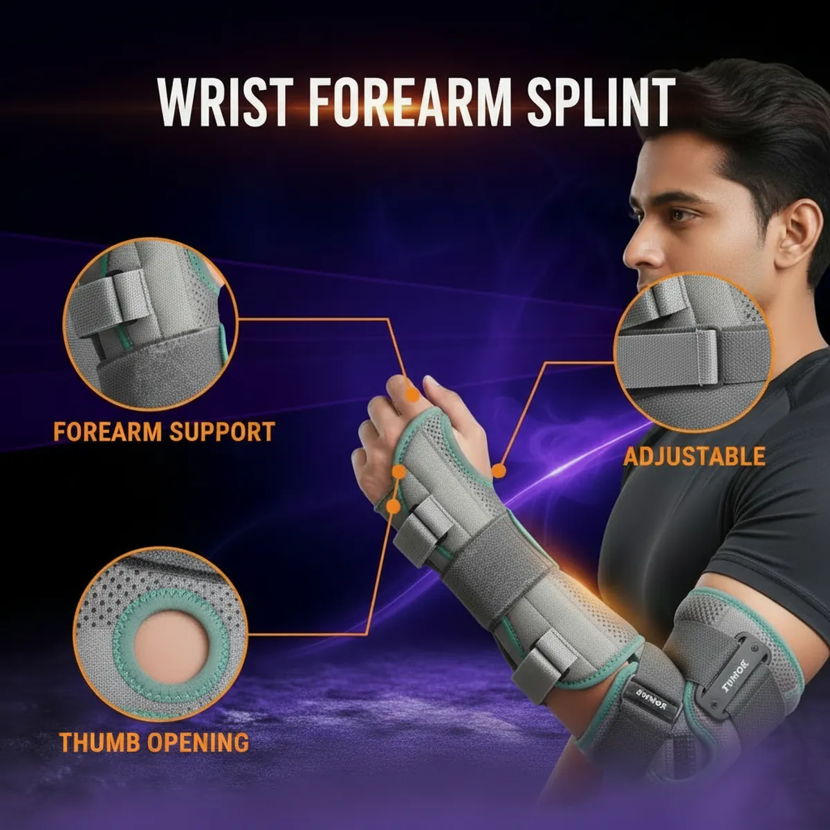 Tynor premium wrist and forearm splint by AlphagearX BD for rigid joint immobilization and recovery in Bangladesh.