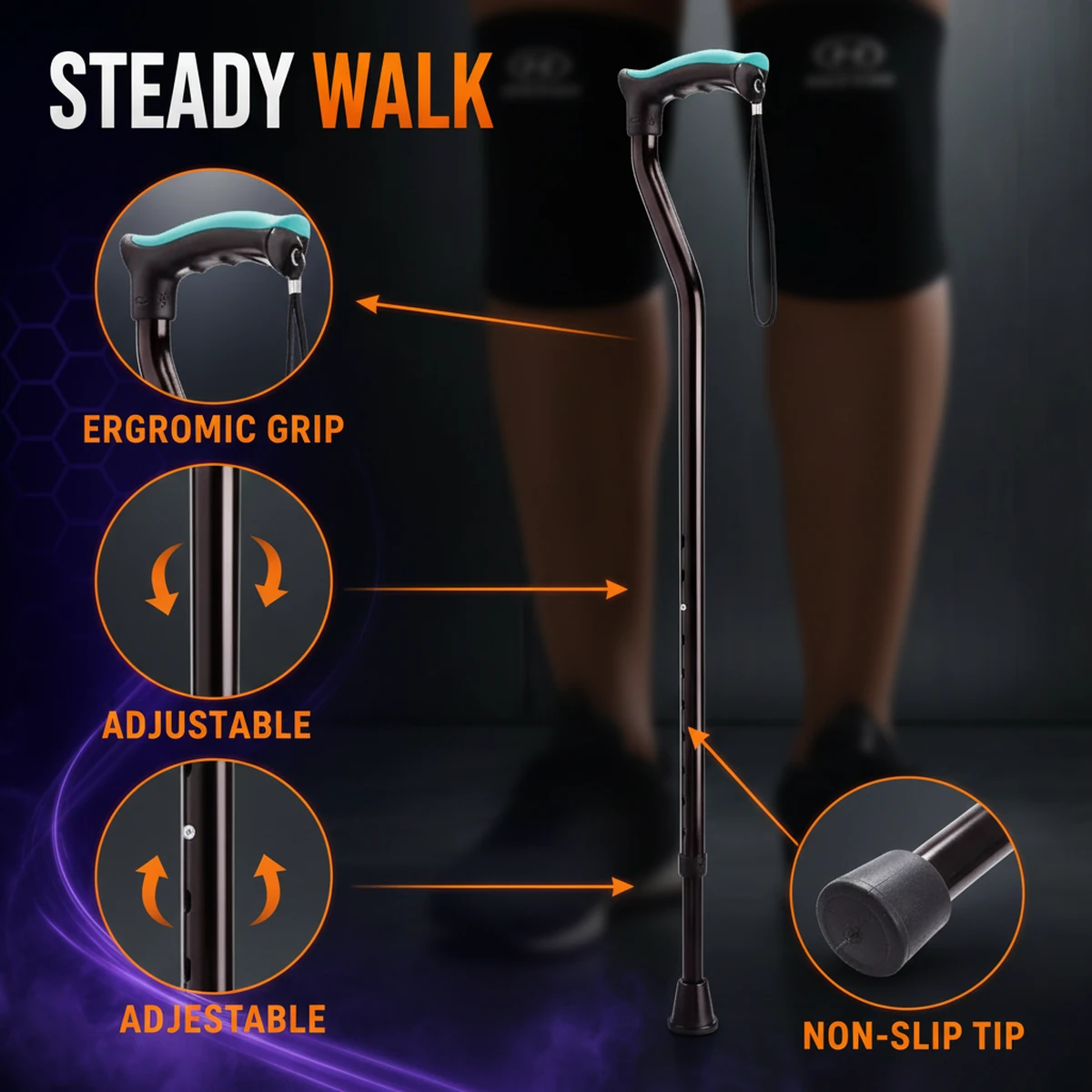 alphagearx-bd-tynor-walking-stick-price-bd.webp Tynor Walking Stick by AlphagearX BD for mobility support and balance aid in Bangladesh.