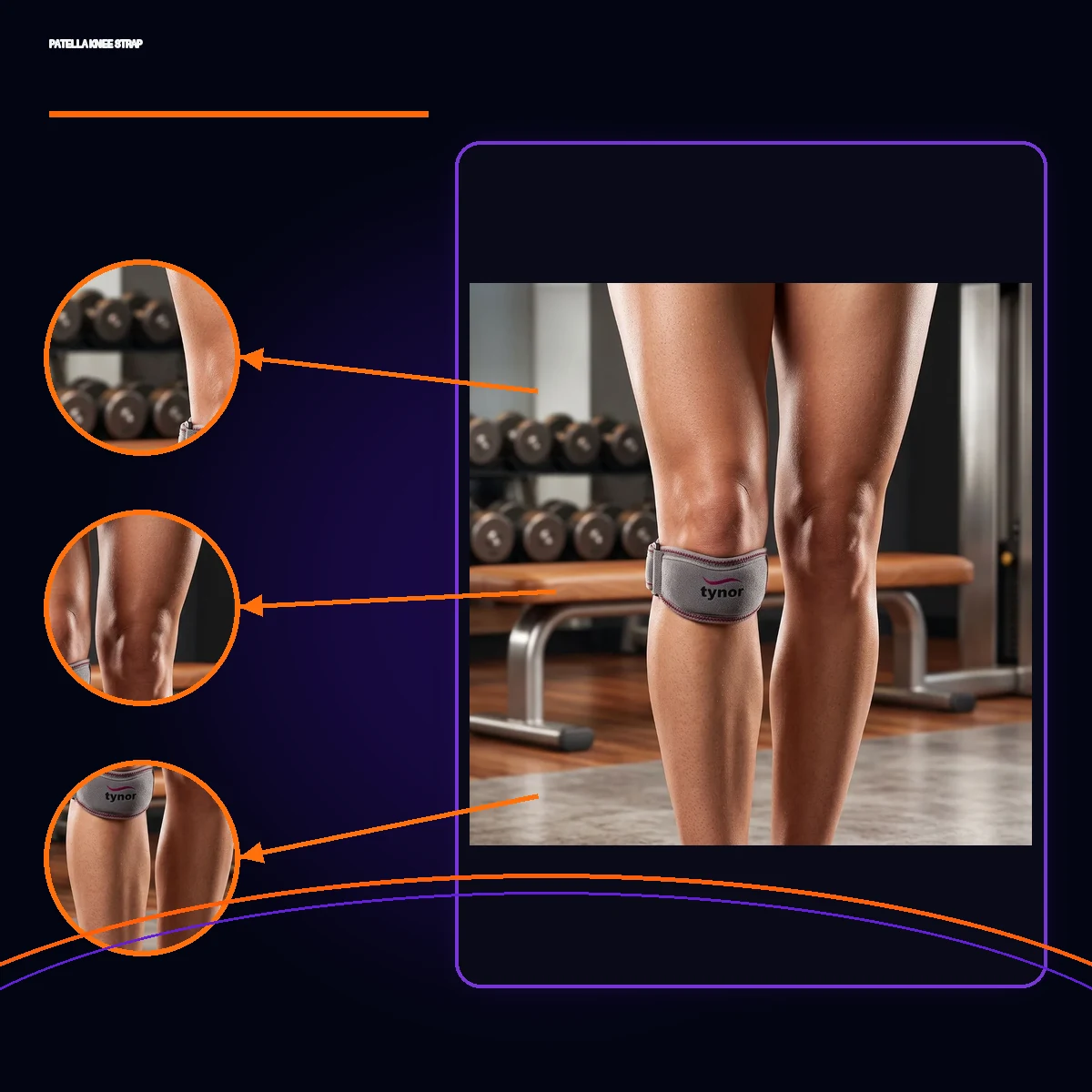 Premium Patella Knee Strap by AlphagearX BD for knee pain relief and patellar support in Bangladesh.